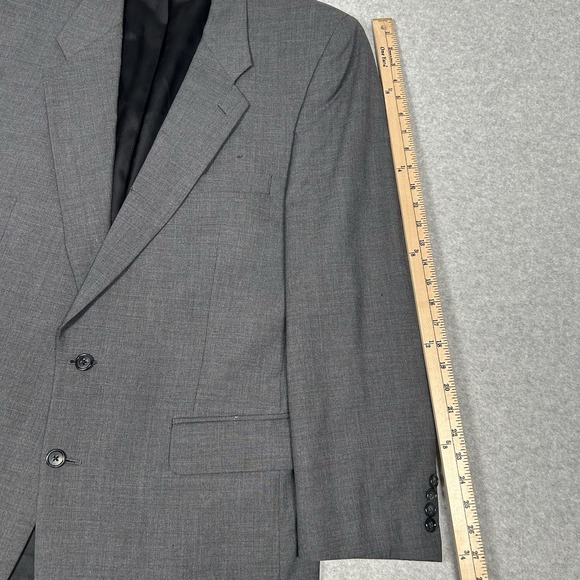 Vintage Burberrys Men's Blazer Sport Coat Jacket 100% Wool Gray FLAWS SEE PICS - Picture 10 of 16